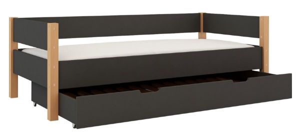 Pat copii 90 x 200 cm cu sertar gri antracit Lolita