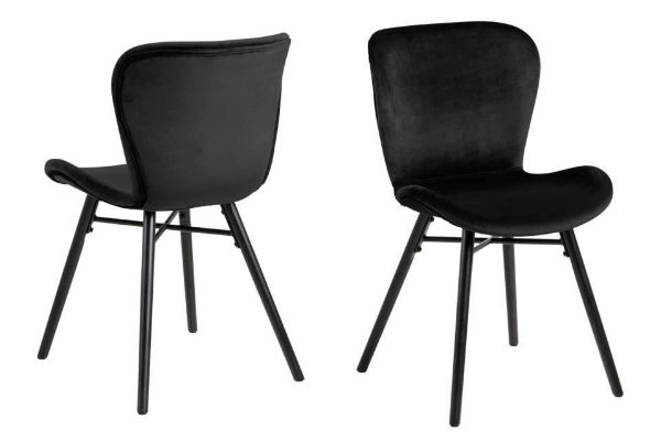 Scaun tapitat negru Batilda