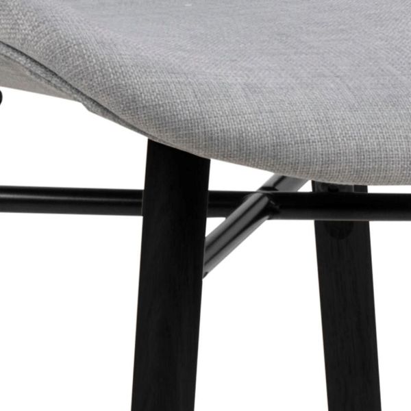 Scaun tapitat gri deschis/negru Batilda