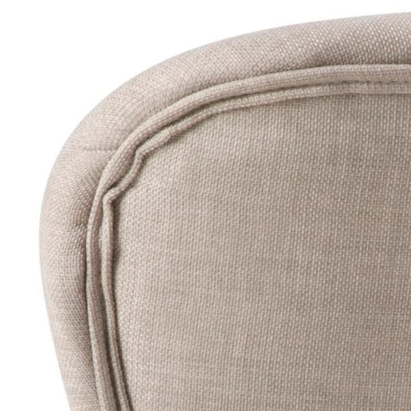 Scaun tapitat sand/negru Batilda