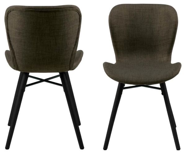 Scaun tapitat kaki/negru Batilda