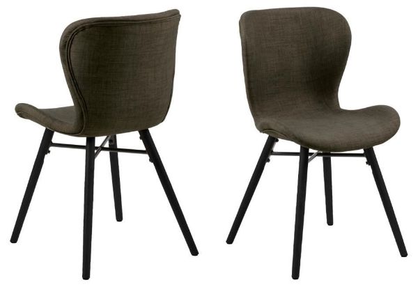 Scaun tapitat kaki/negru Batilda
