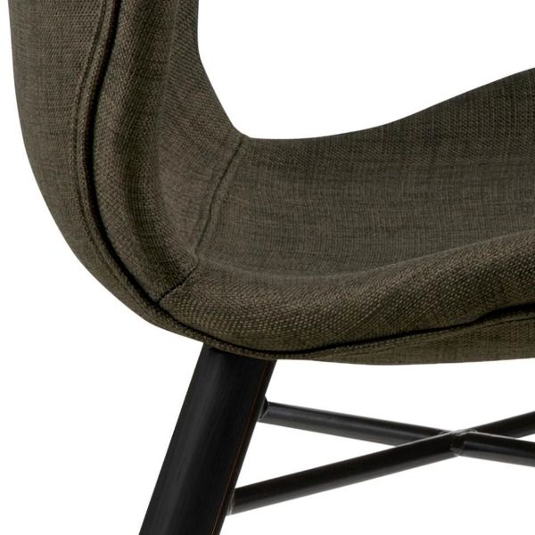 Scaun tapitat kaki/negru Batilda