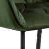Scaun tapitat, catifea, verde padure/negru Brooke