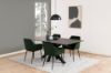 Scaun tapitat, catifea, verde padure/negru Brooke