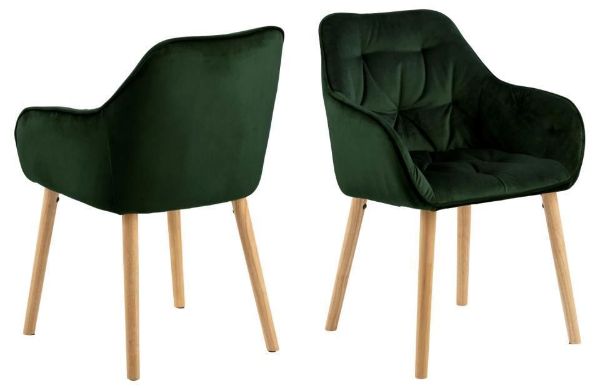 Scaun tapitat verde padure/natur Brooke
