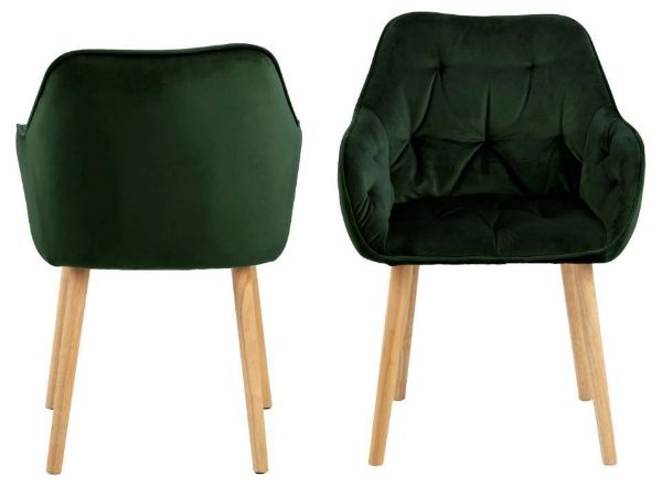 Scaun tapitat verde padure/natur Brooke