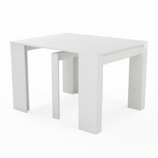 Consola/masa dining extensibila alb Atlantis
