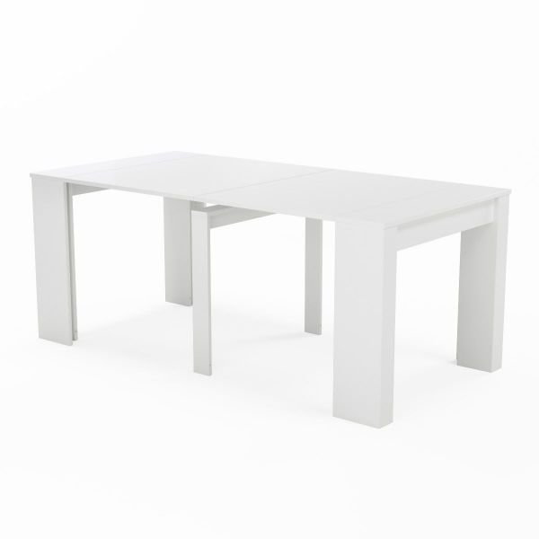 Consola/masa dining extensibila alb Atlantis