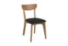 Scaun lemn masiv stejar, imitatie piele, negru, Taxi