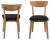 Scaun lemn masiv stejar, imitatie piele, negru, Taxi