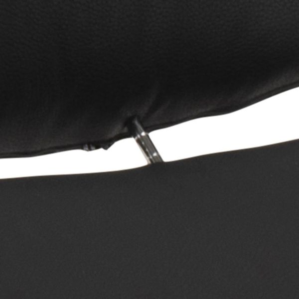 Fotoliu recliner cu taburet negru Alura