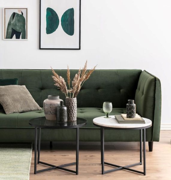 Canapea extensibilă 3 locuri verde pădure Jonna
