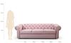 Canapea extensibila 3 locuri roz/alb Valentino