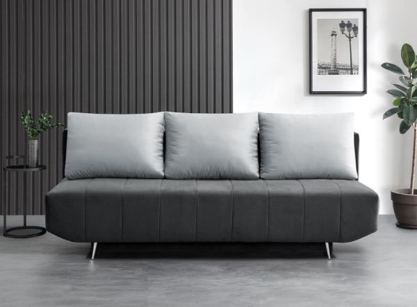 Canapea extensibila 3 locuri gri deschis Luna