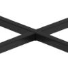 Masuta cafea sticla model marmura 80 cm negru/alb mat Alisma