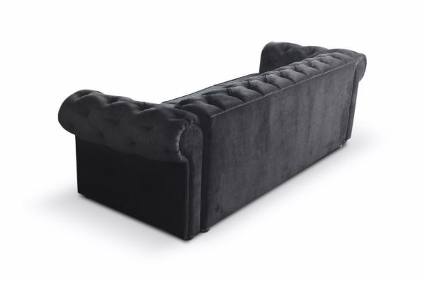 Canapea extensibila 3 locuri negru Valentino