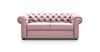 Set cu 1 canapea extensibila, 1 canapea fixa si 1 fotoliu roz Valentino