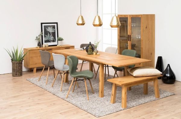 Set 2 extensii pentru Masa dining 160 cm lemn masiv, furnir stejar salbatic, Chara