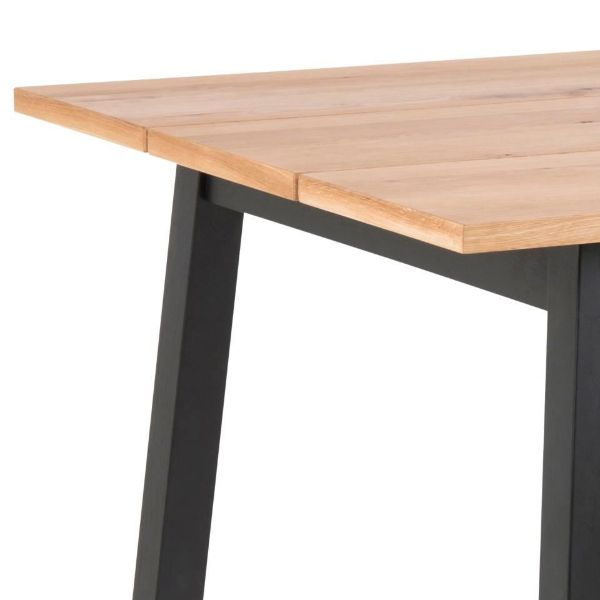 Masa dining 160 cm stejar salbatic/negru Chara