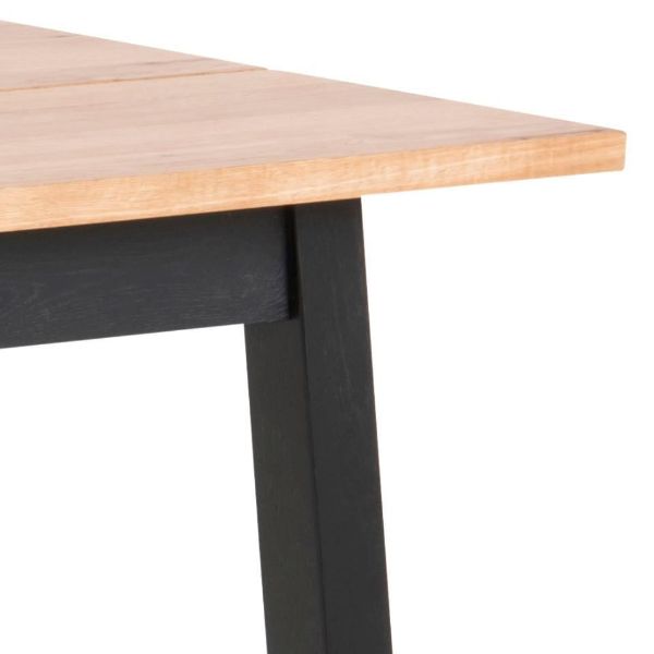 Masa dining 160 cm stejar salbatic/negru Chara