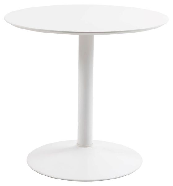 Masuta de cafea rotunda 80 cm alb Ibiza
