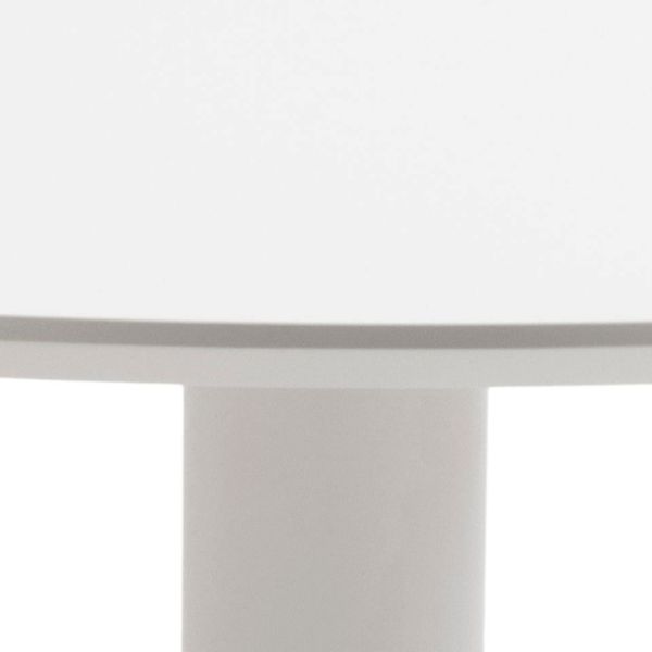 Masuta de cafea rotunda 80 cm alb Ibiza