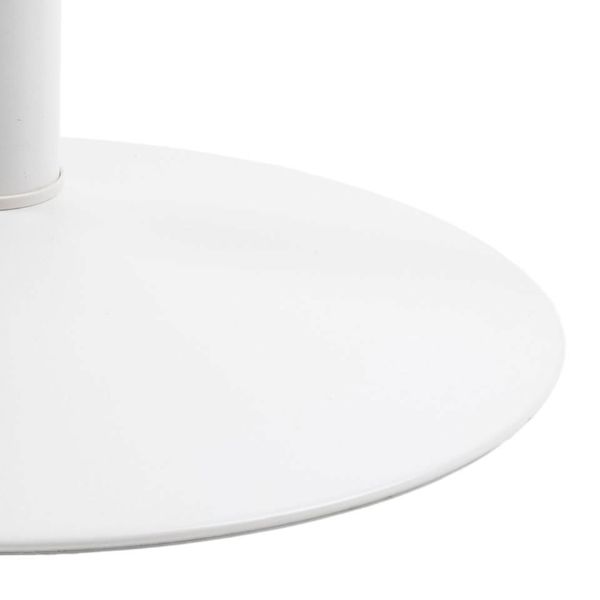 Masuta de cafea rotunda 80 cm alb Ibiza