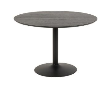 Masa dining rotunda 110 cm negru Ibiza