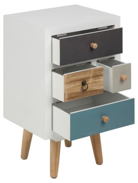 Noptiera cu 4 sertare multicolor Thais
