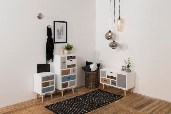 Noptiera cu 4 sertare multicolor Thais