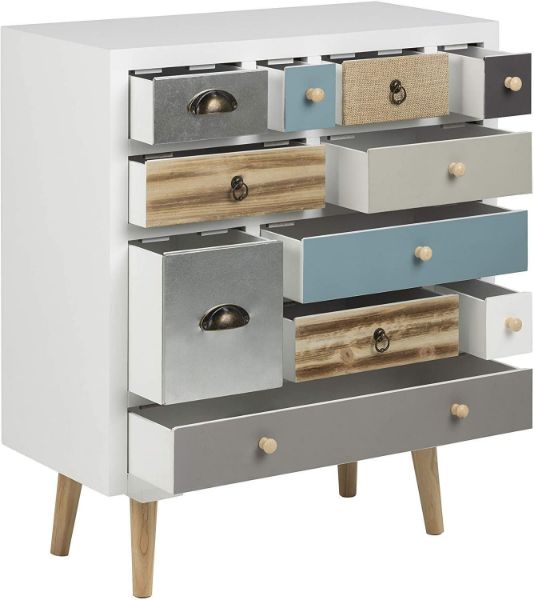 Comoda cu 11 sertare multicolor Thais