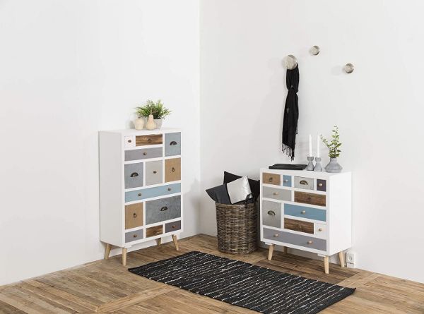Comoda cu 11 sertare multicolor Thais