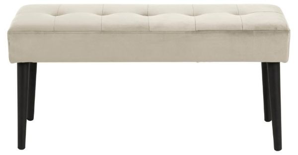 Banca tapitata 95 cm gri deschis Glory