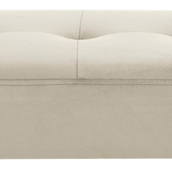 Banca tapitata 95 cm gri deschis Glory