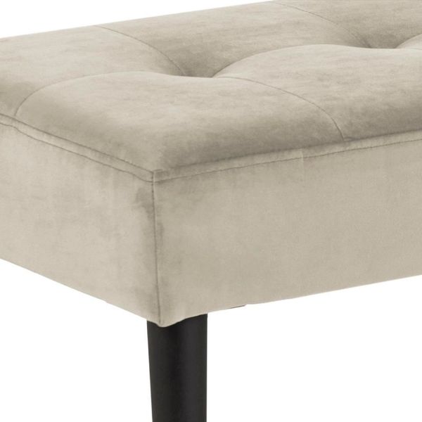 Banca tapitata 95 cm gri deschis Glory