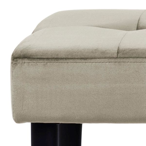 Banca tapitata 140 cm gri deschis Glory