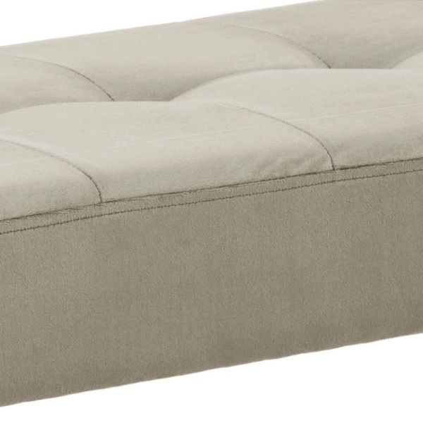 Banca tapitata 140 cm gri deschis Glory