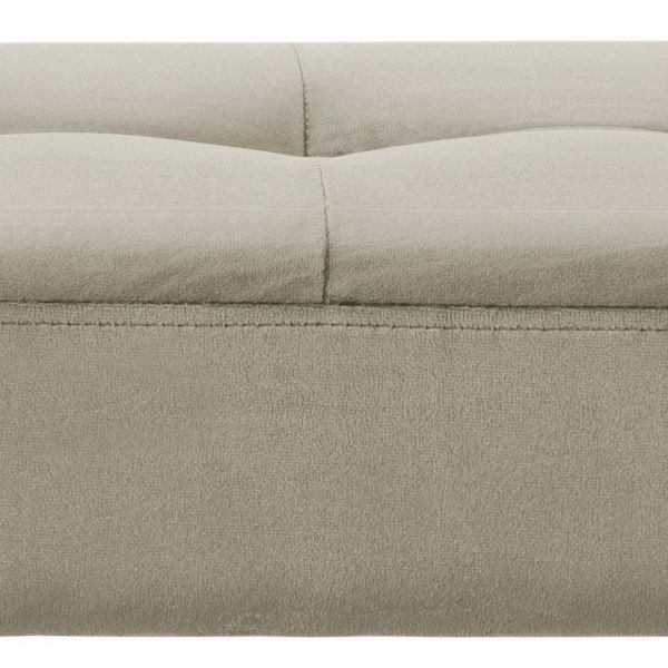 Banca tapitata 140 cm gri deschis Glory