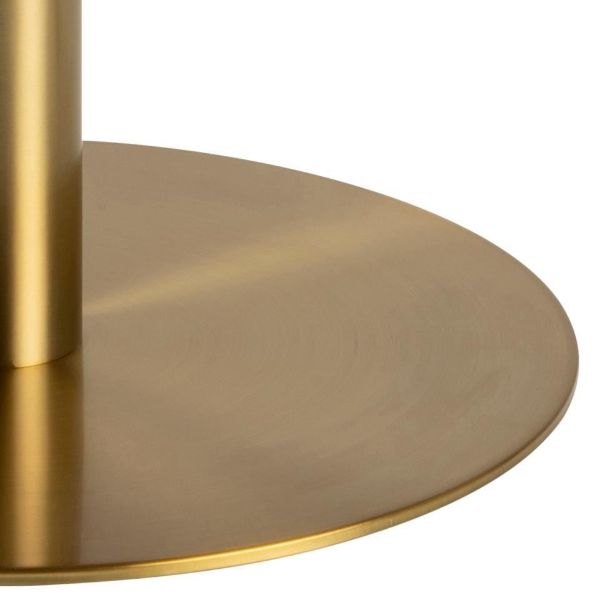 Masuta cafea rotunda marmura 90 cm alb/auriu Corby
