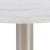 Masuta cafea rotunda marmura 80 cm alb/argintiu Corby