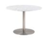 Masa dining rotunda marmura 105 cm alb/crom Corby