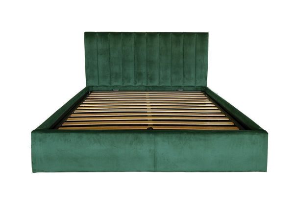 Pat tapitat cu somiera rabatabila 180 x 200 cm verde Moody