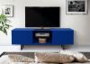 Comoda TV, lemn masiv, PAL, decor Herringbone, albastru, Ramden