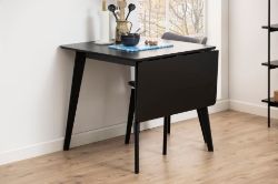 Masa dining extensibila 80/120 cm negru Roxby