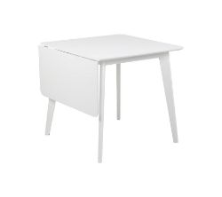 Masa dining extensibila 80/120 cm alb Roxby