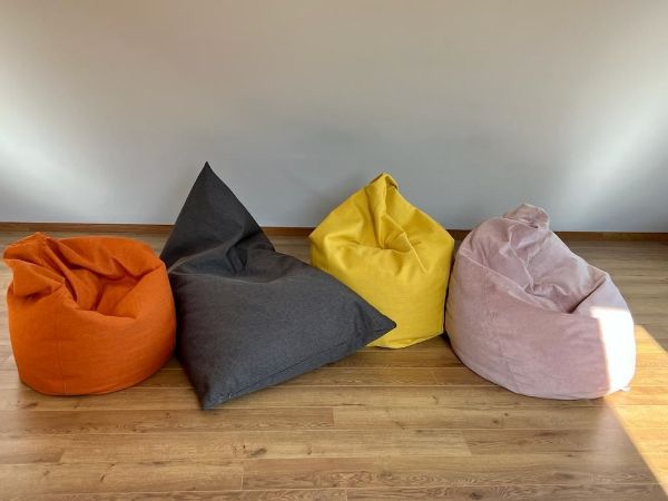 Fotoliu puf dreptunghiular gri Pixie