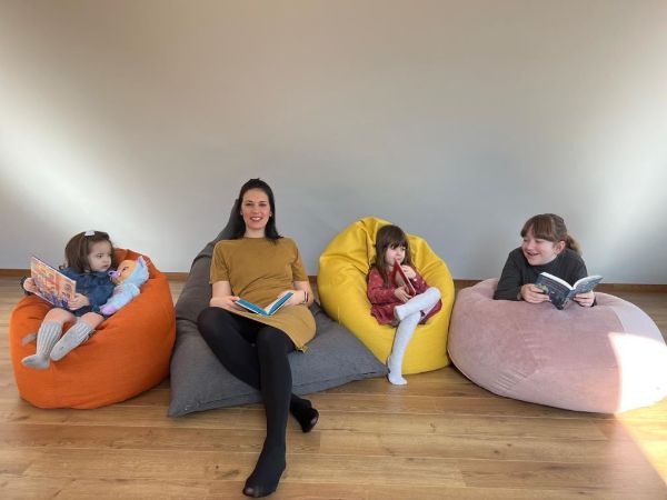 Fotoliu puf tip para spatar inalt roz Pixie
