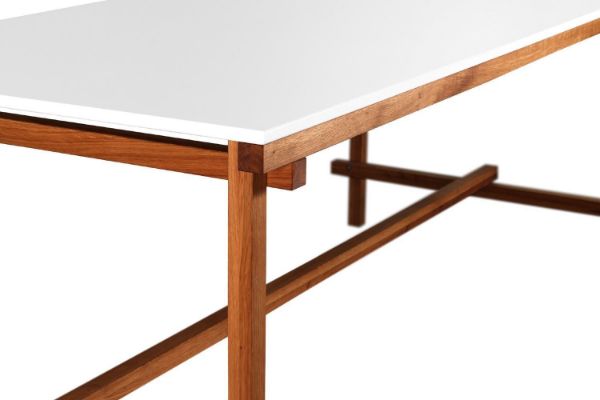 Masa fixa 200 cm natur/alb Construction