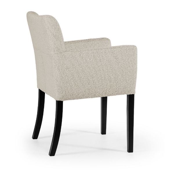 Scaun tapitat cu brate negru/cappuccino Virginia